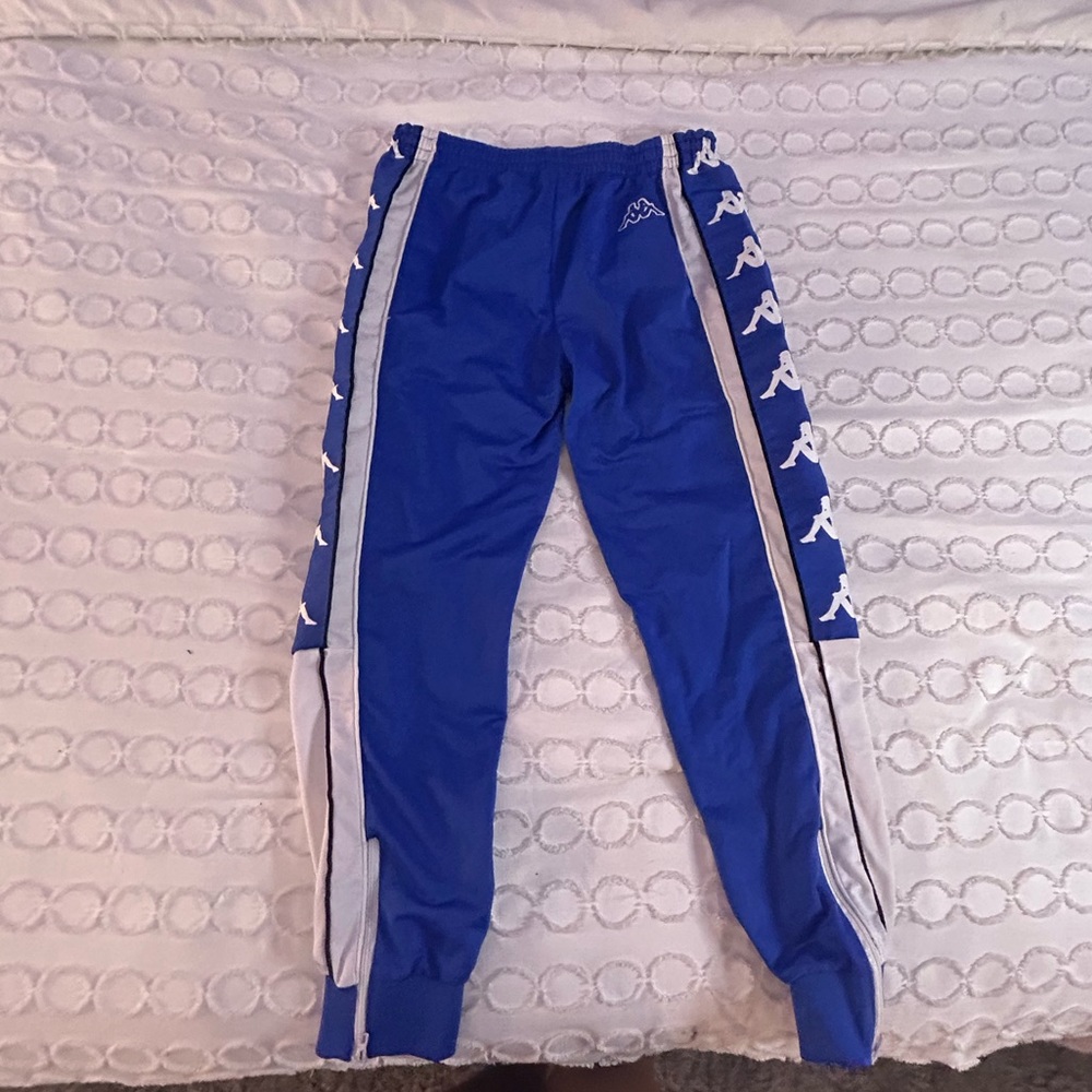 Royale blue real Kappa Sweat pants size (S) fitted for petite or smaller women .
